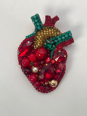 Prendedor Corazón Anatómico 7 Cm Alto