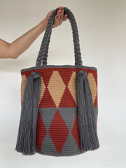 Bolso Wayuú Trenza Diseño 29 x 29