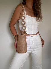 Silk Cord with Chain Loop 22 x 21