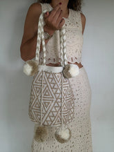 Wayuu Bag Braided Tassel Rhinestones 29 x 29