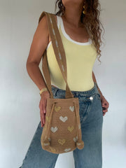 Wayuu Embroidered Hearts Medium 22 x 23