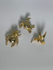 Prendedores en Bronce con Baño de Oro