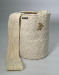 Exclusive Prendedor Unicolor Blanco Hueso Pequeña 22 x 18