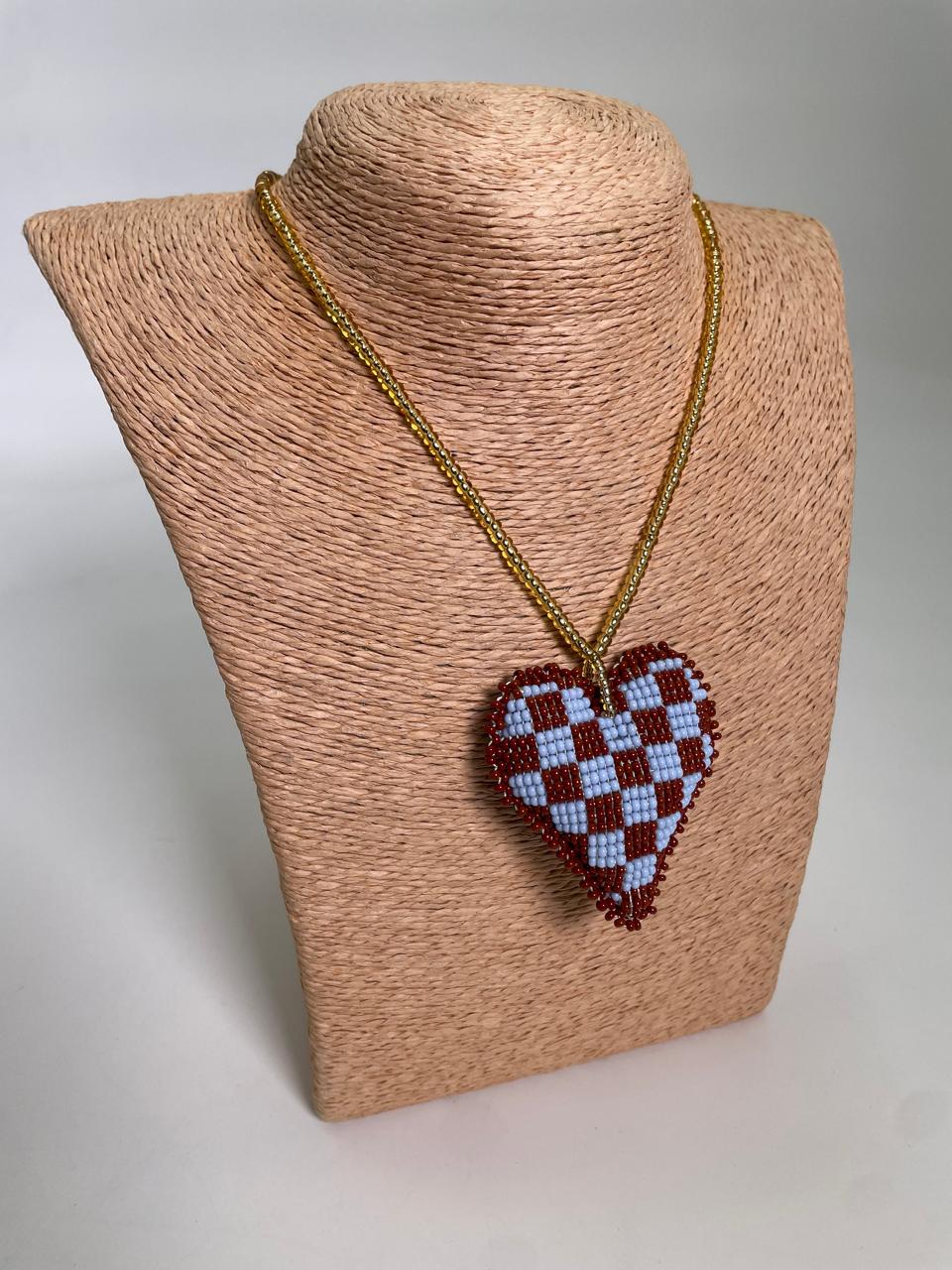 Collar Corazón Macondo Mostacilla