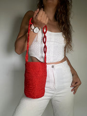 Short Silk Cord with Loop, 21 x 17