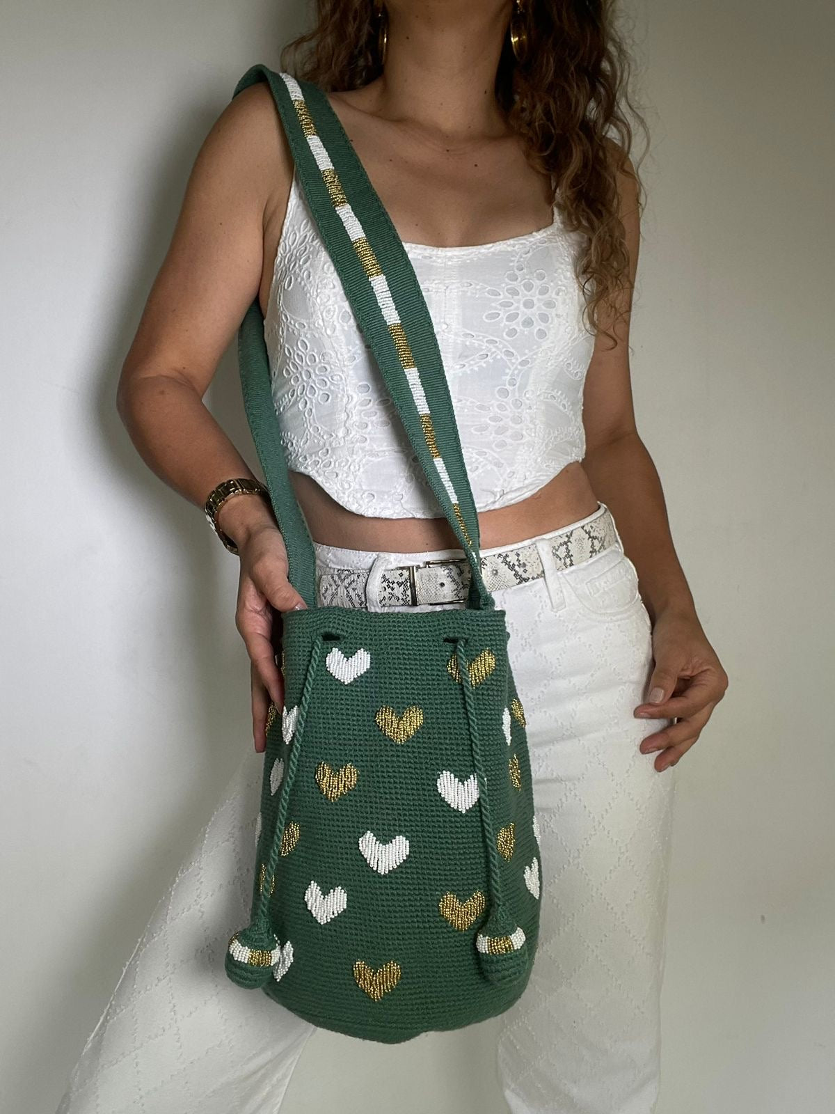 Wayuu Embroidered Hearts Large 29 x 29