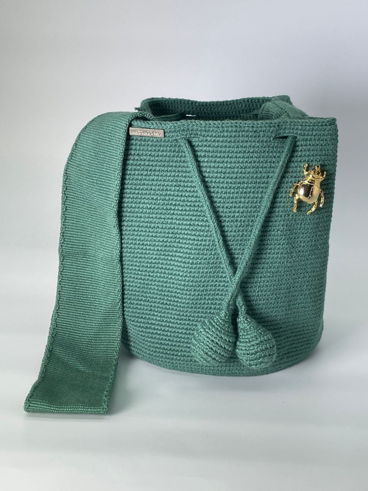 Wayuù Mediana Prendedor 23 x 21 verde oliva