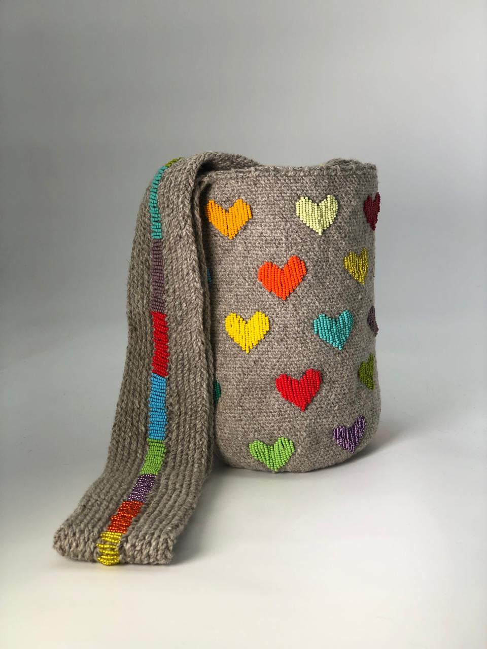 Embroidered Wool Hearts 22 x 18