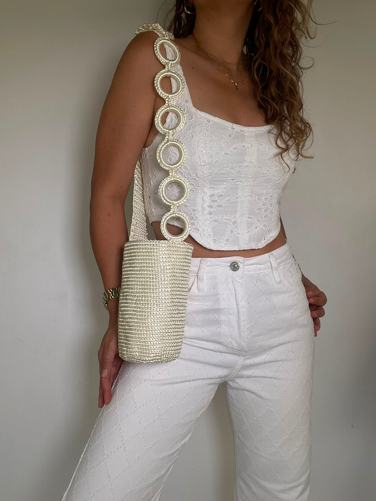 Silk Cord with Chain Loop 22 x 21