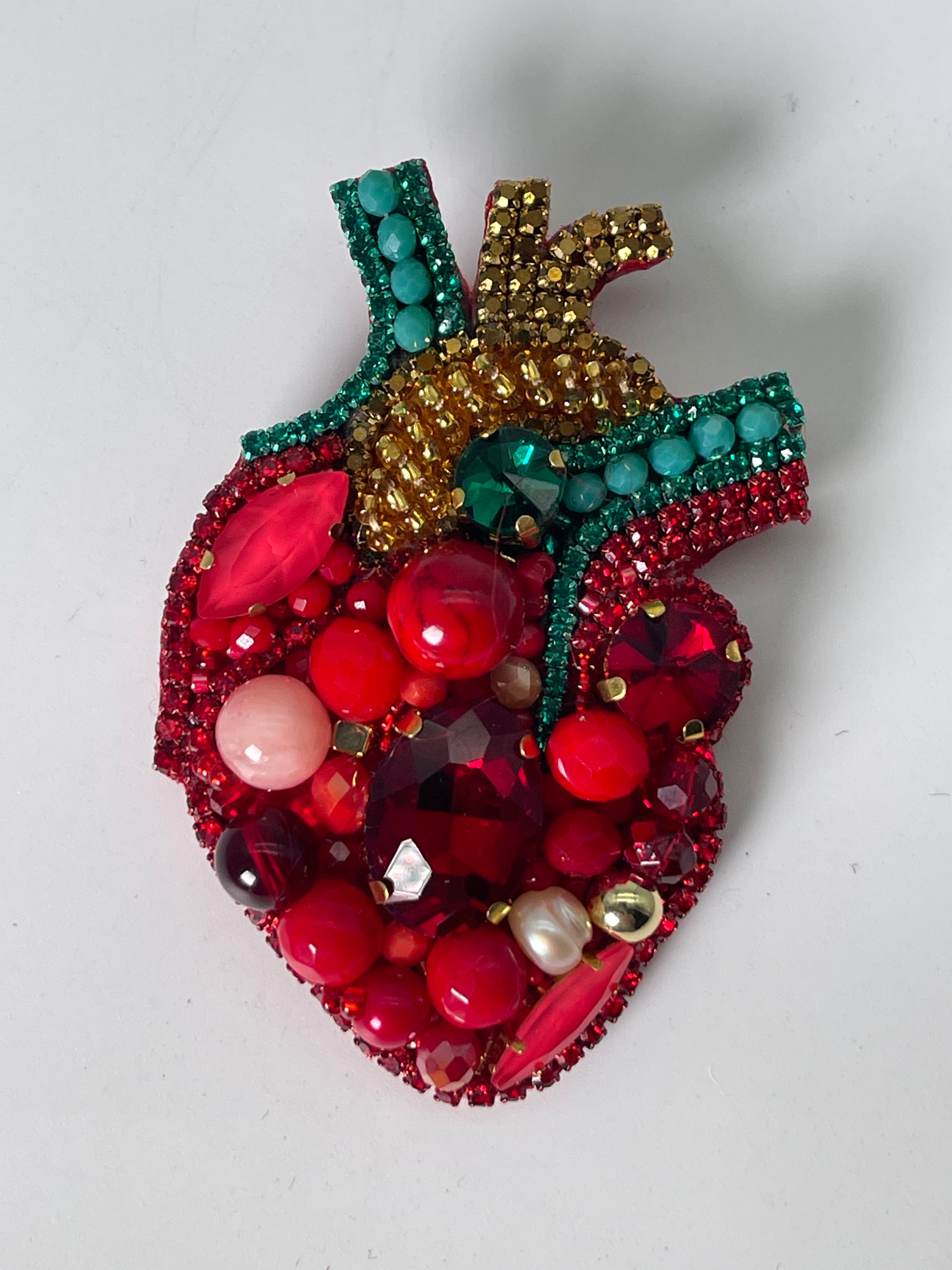 Prendedor Corazón Anatómico 7 Cm Alto