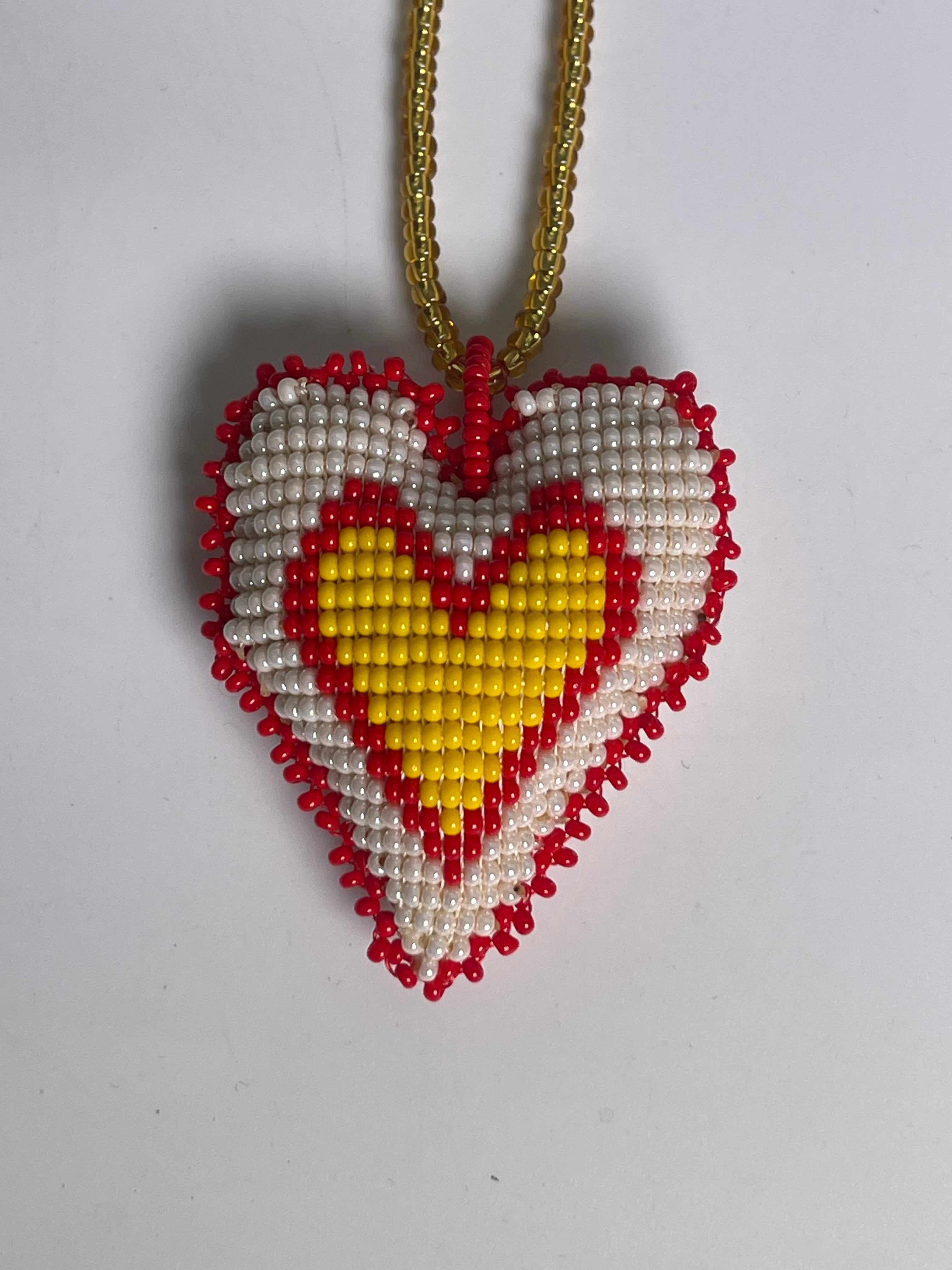Collar Corazón Mostacilla