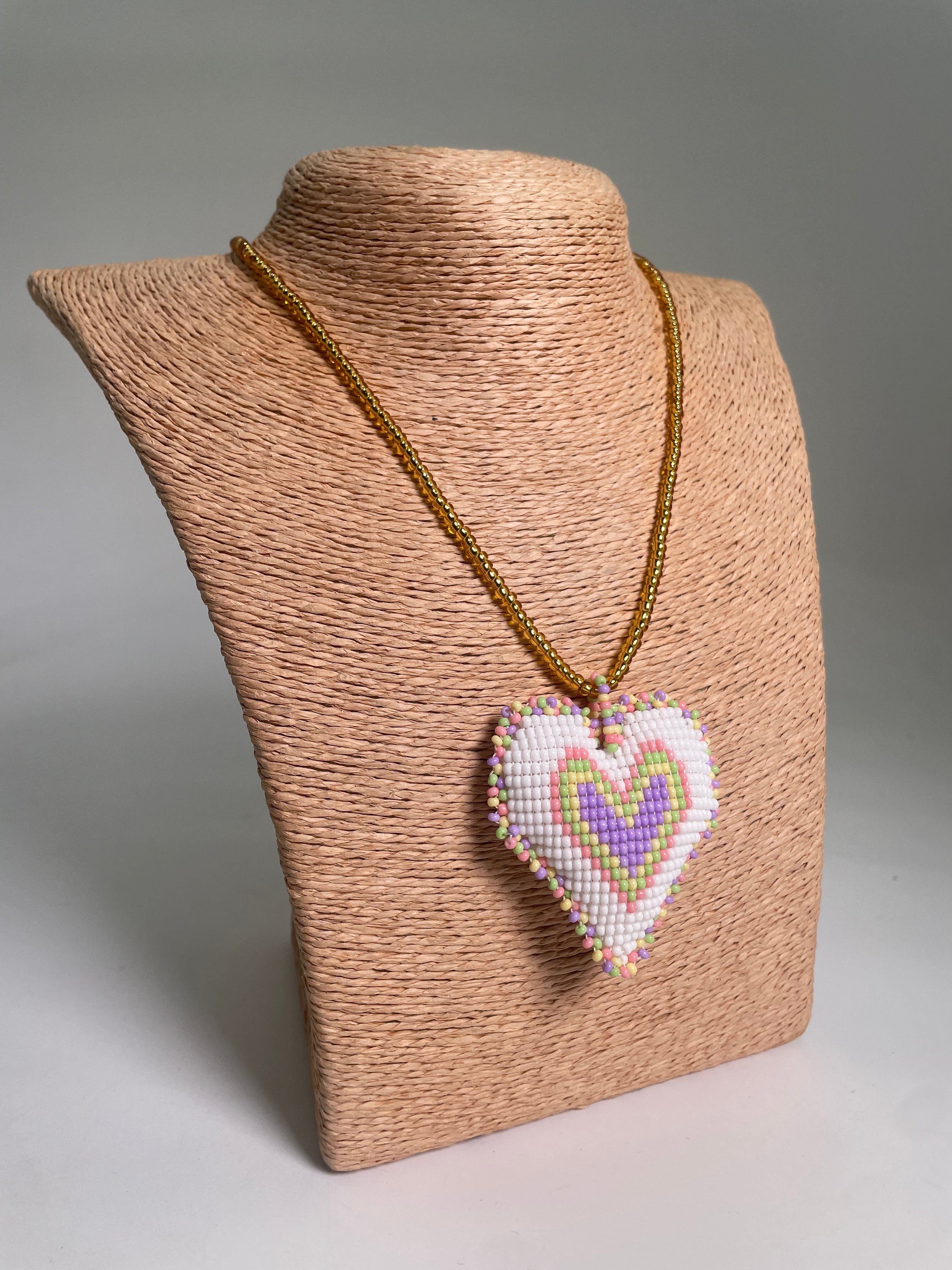 Collar Corazón Macondo Mostacilla