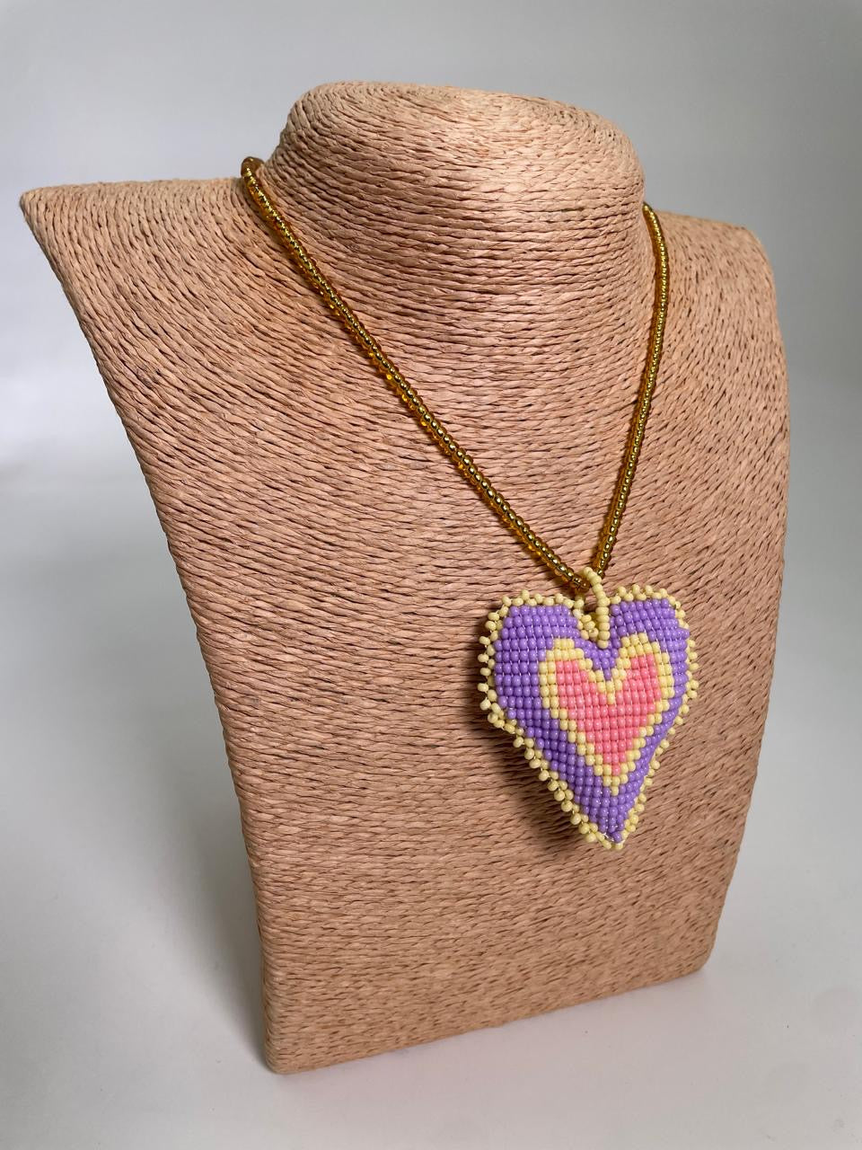 Collar Corazón Macondo Mostacilla