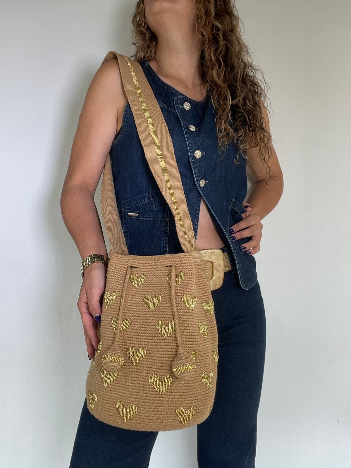 Wayuu Embroidered Hearts Large 29 x 29