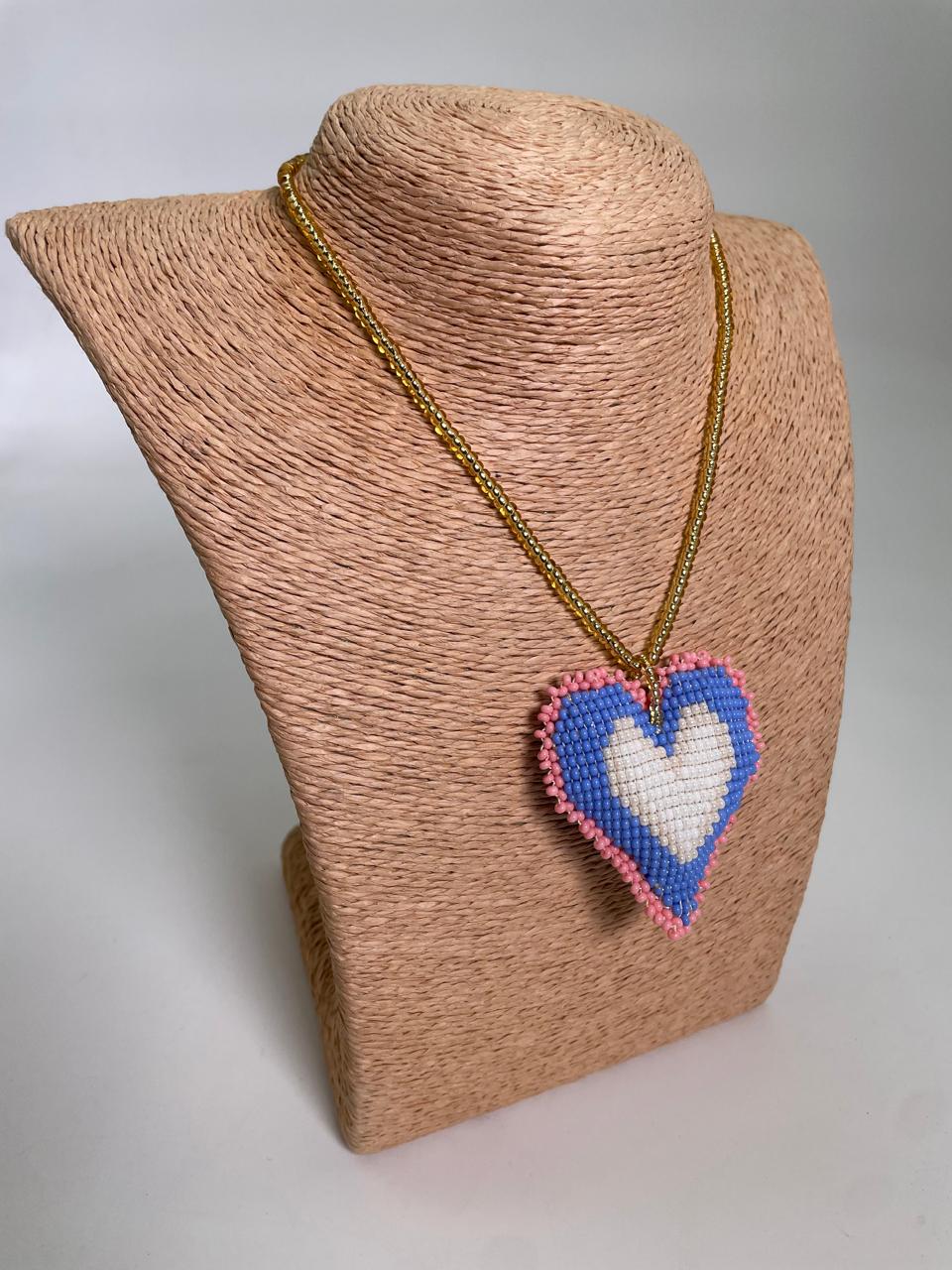 Collar Corazón Macondo Mostacilla