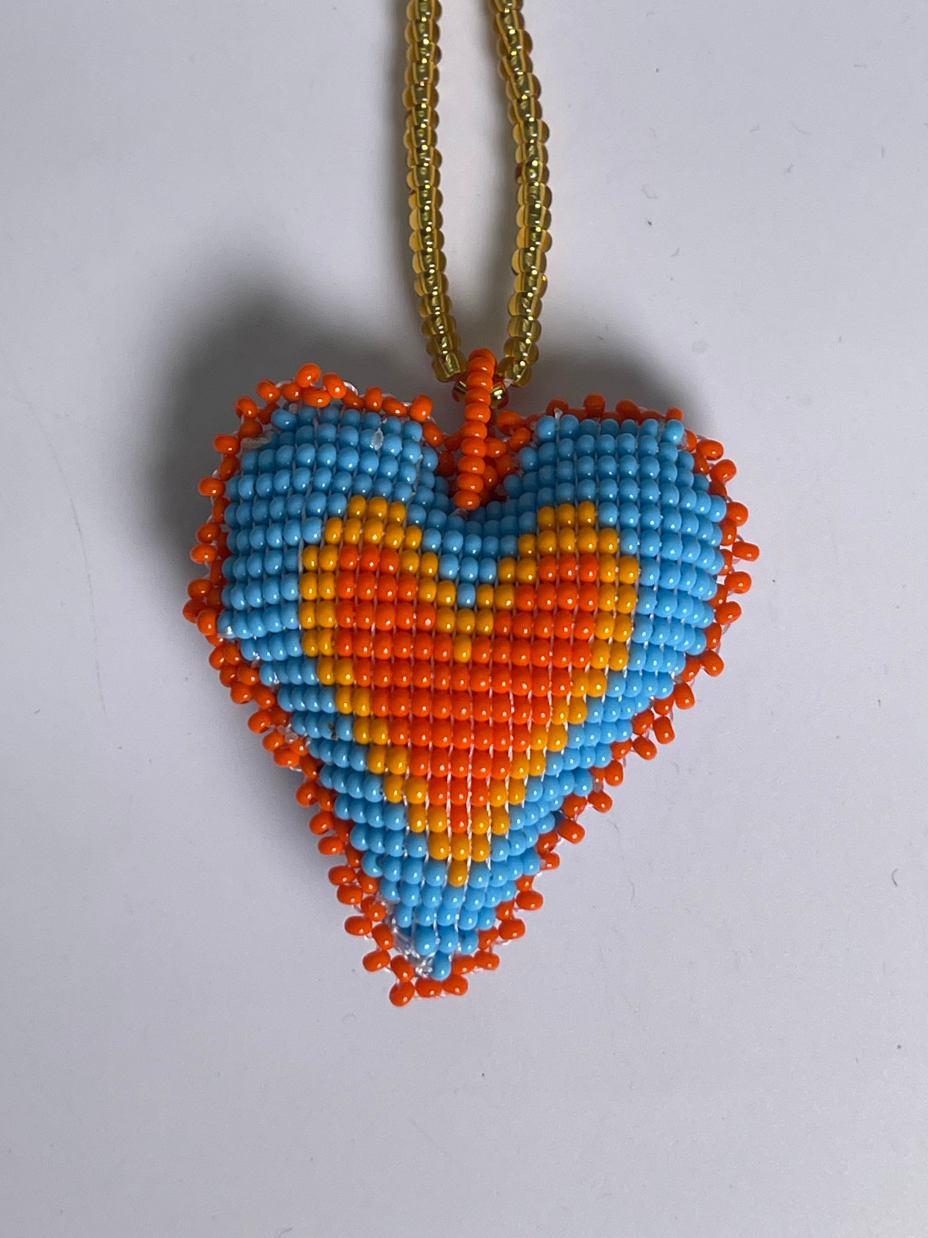 Collar Corazón Mostacilla