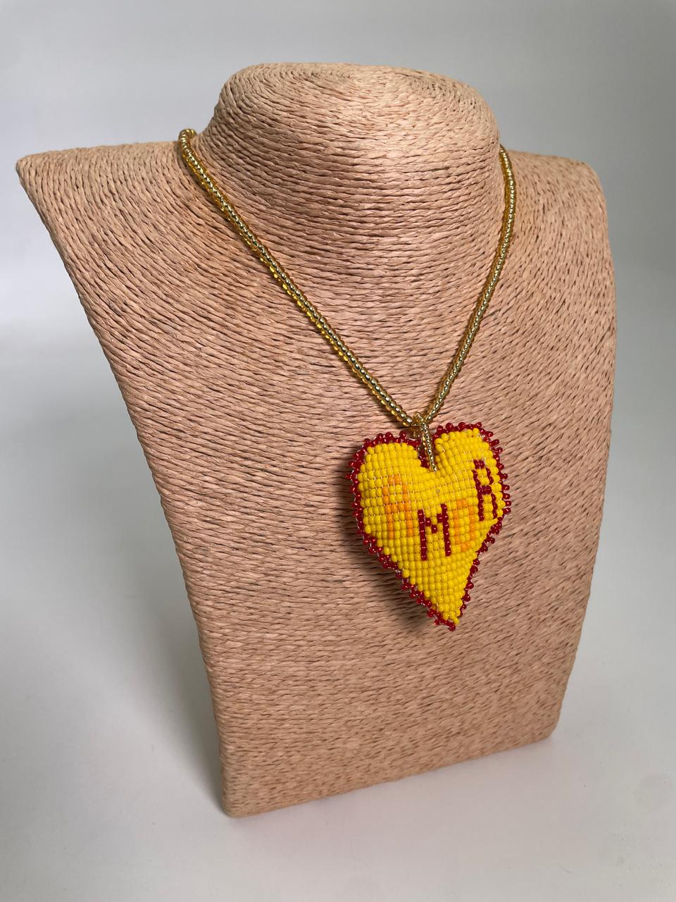 Collar Corazón Macondo Mostacilla