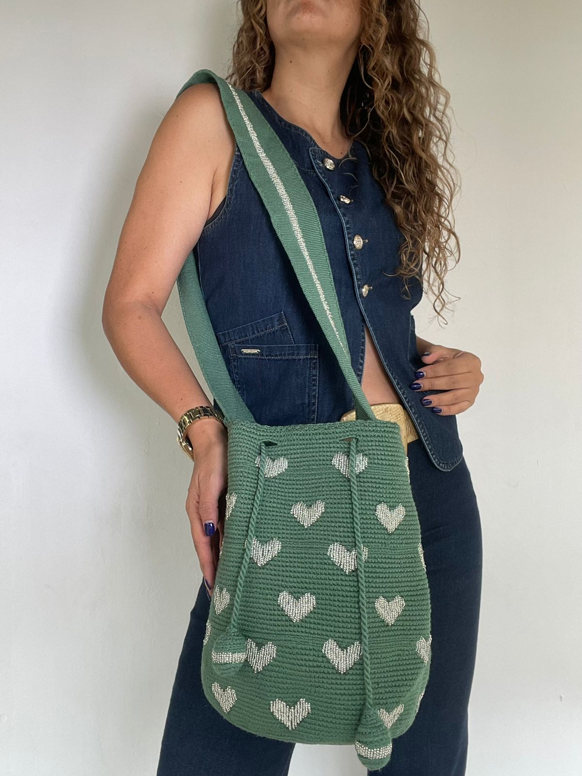 Wayuu Embroidered Hearts Large 29 x 29