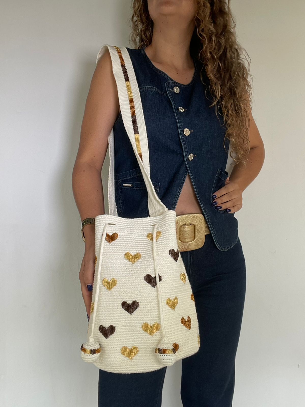 Wayuu Embroidered Hearts Large 29 x 29