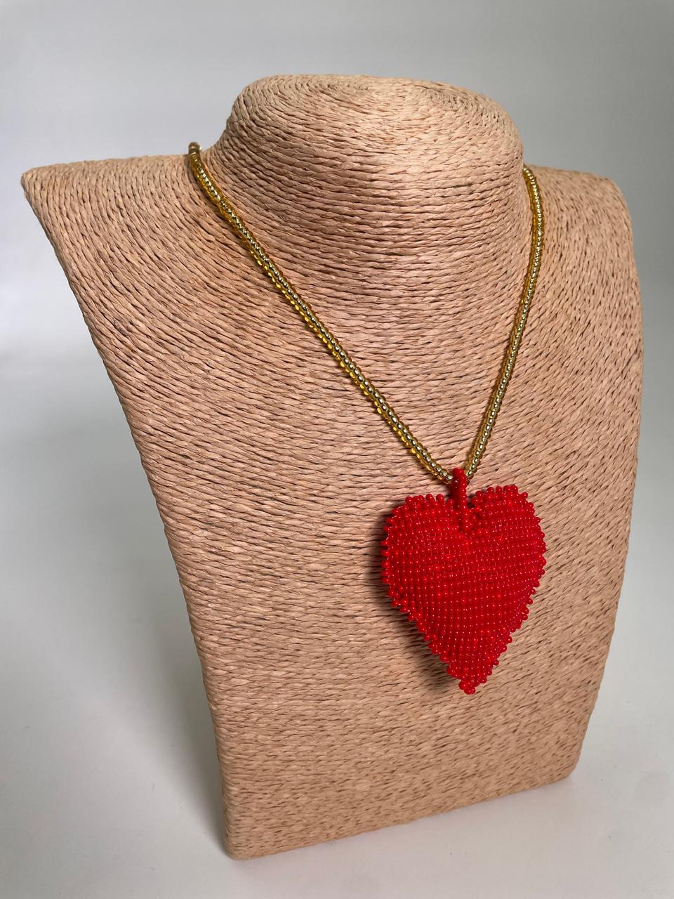 Collar Corazón Macondo Mostacilla