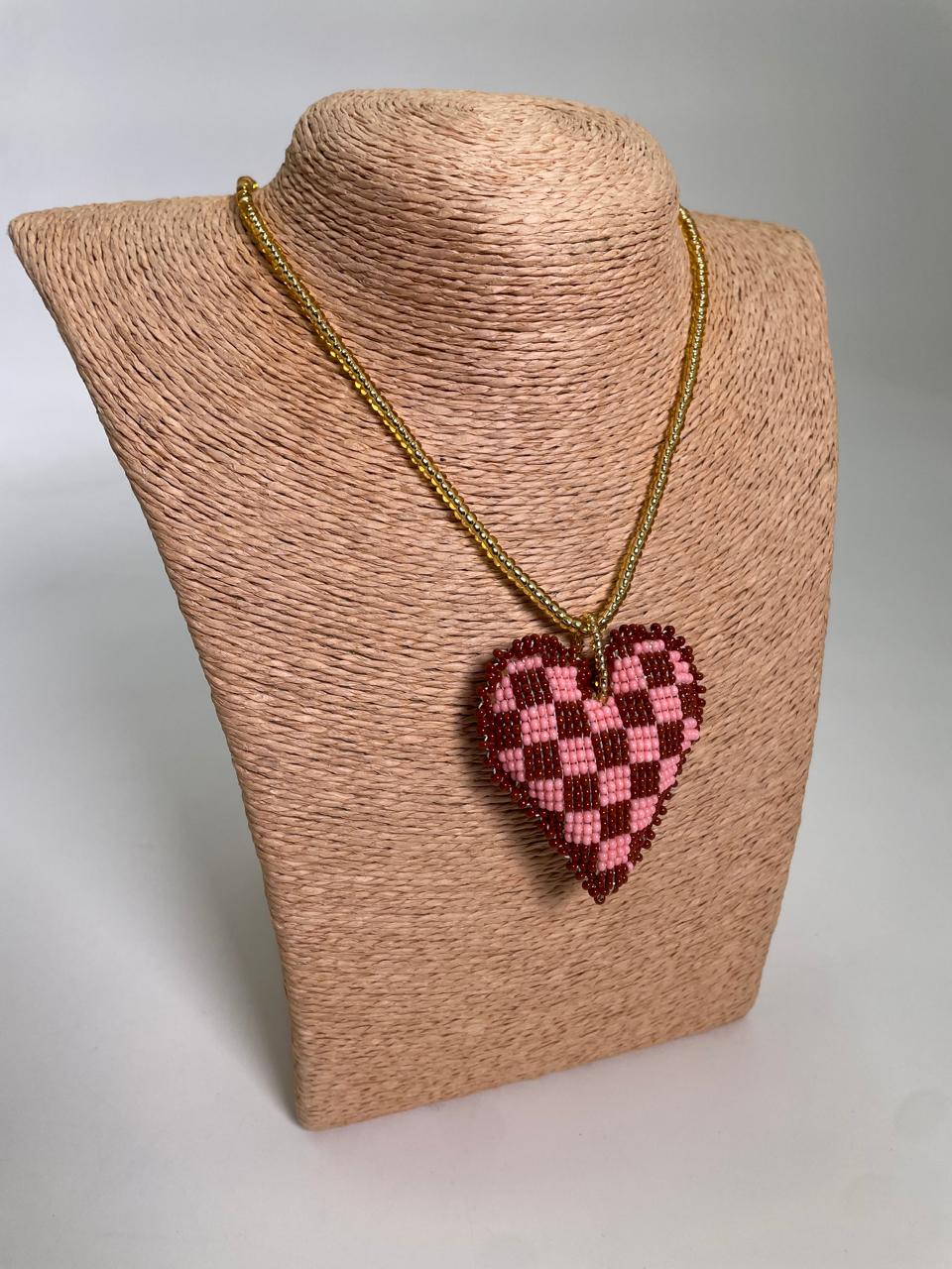 Collar Corazón Macondo Mostacilla