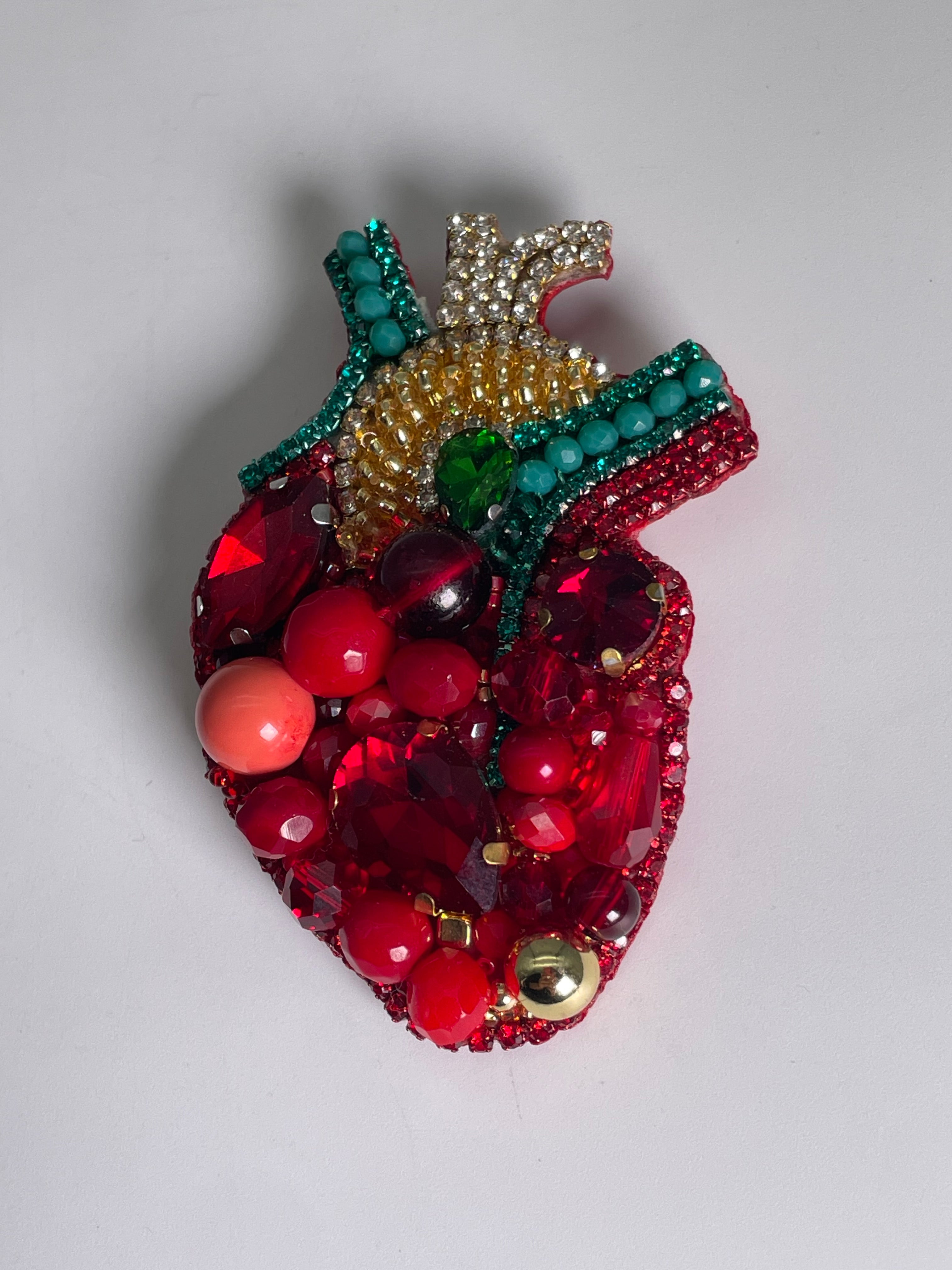 Prendedor Corazón Anatómico 7 Cm Alto