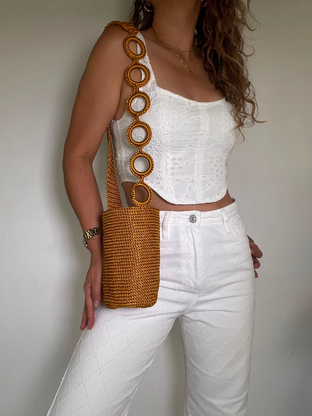 Silk Cord with Chain Loop 22 x 21