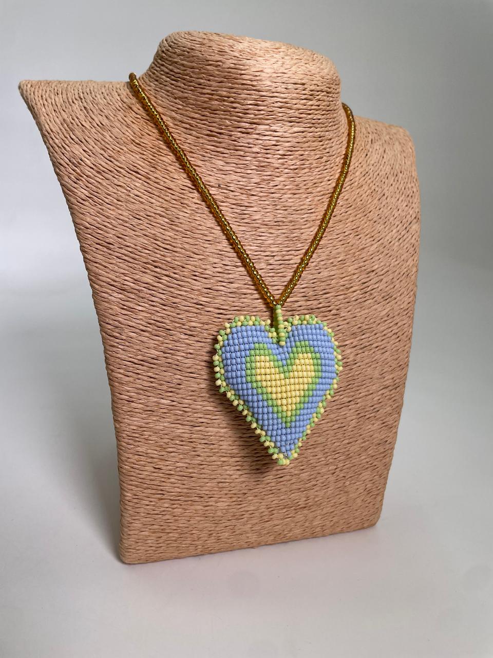 Collar Corazón Macondo Mostacilla