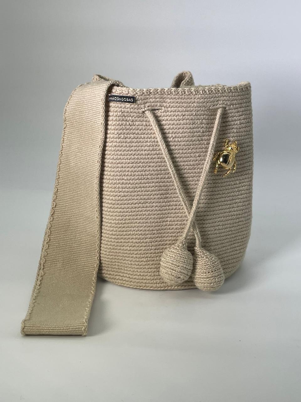 Wayuù Mediana Prendedor 23 x 21 Beige