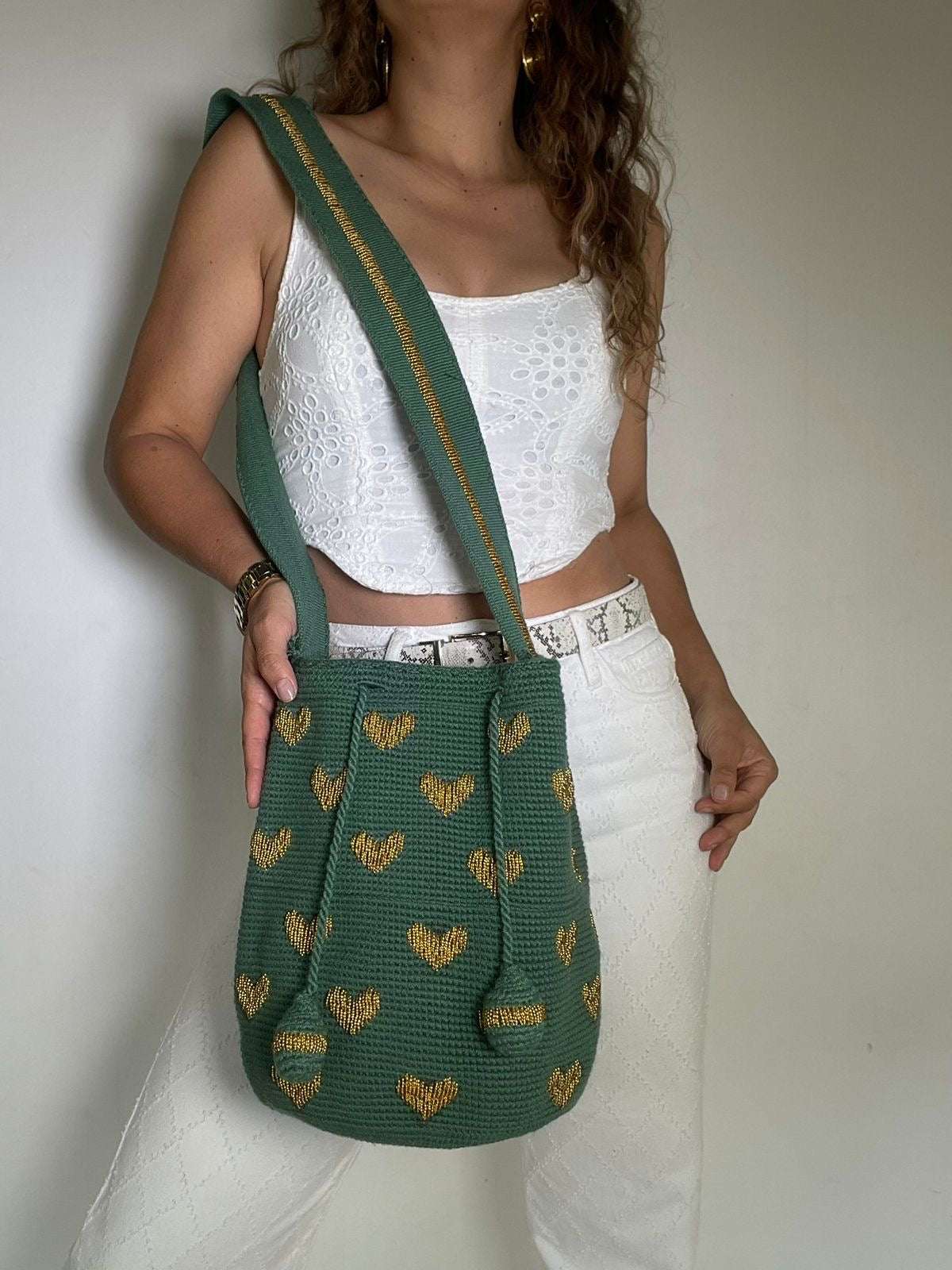Wayuu Embroidered Hearts Large 29 x 29