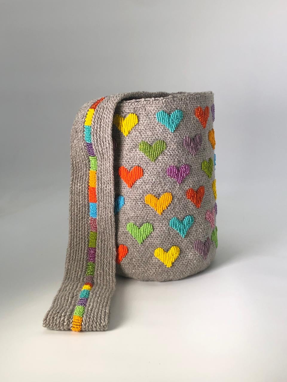 Embroidered Wool Hearts 22 x 18