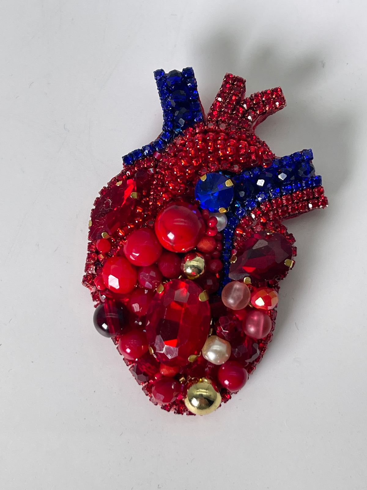 Prendedor Corazón Anatómico 7 Cm Alto