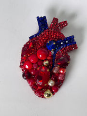 Prendedor Corazón Anatómico 7 Cm Alto