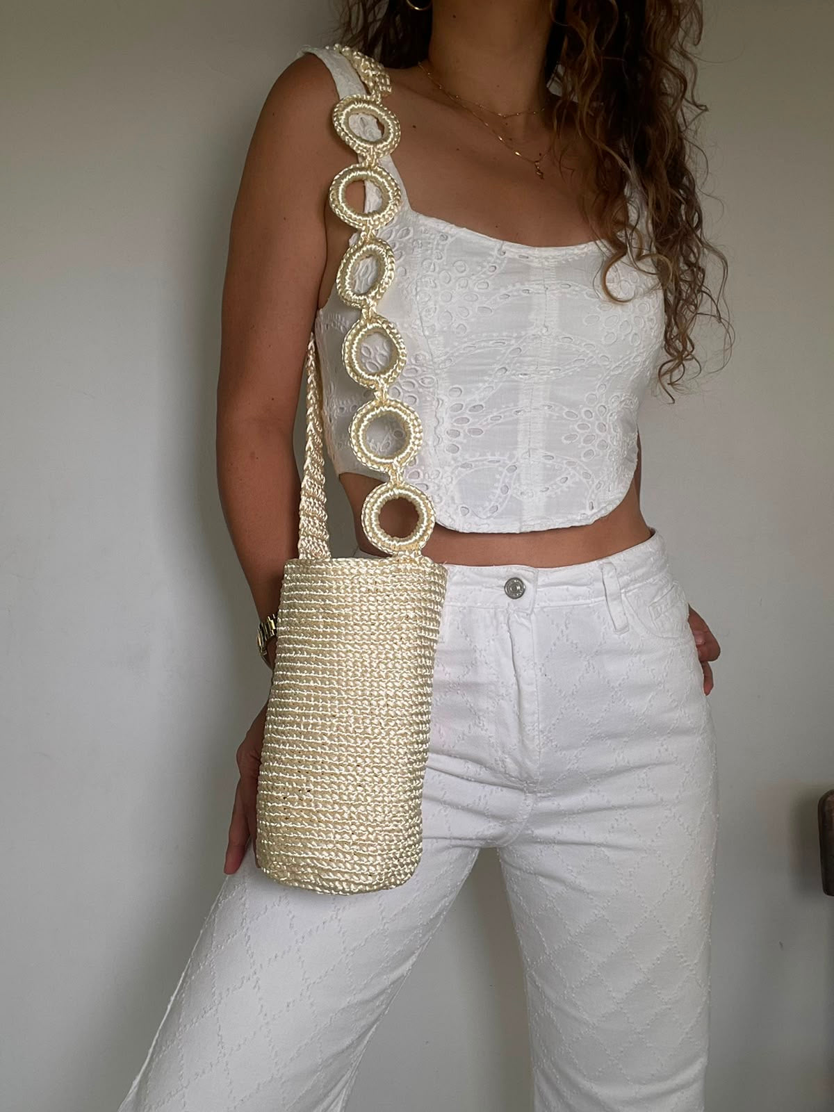 Silk Cord with Chain Loop 22 x 21