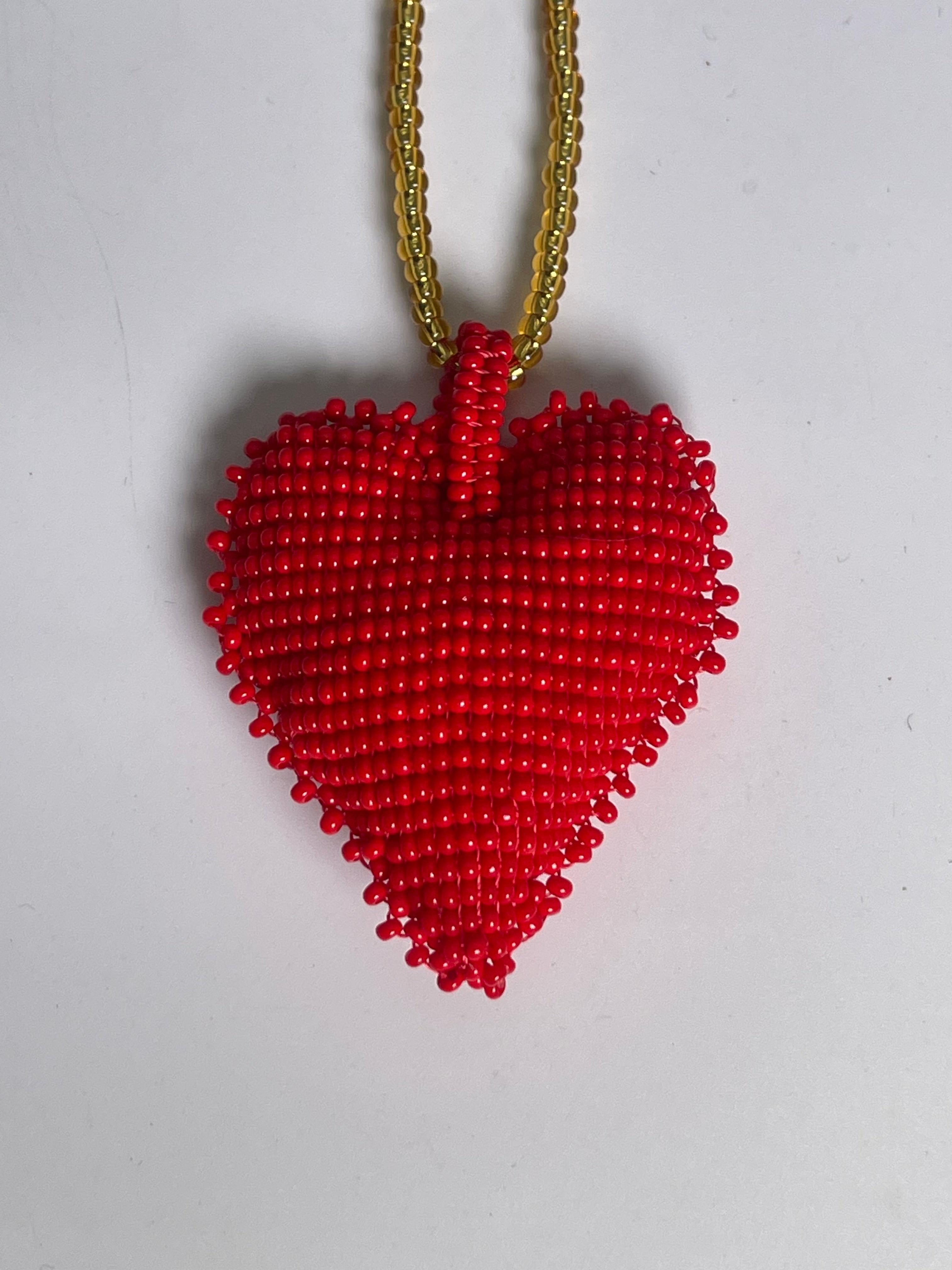 Collar Corazón Mostacilla