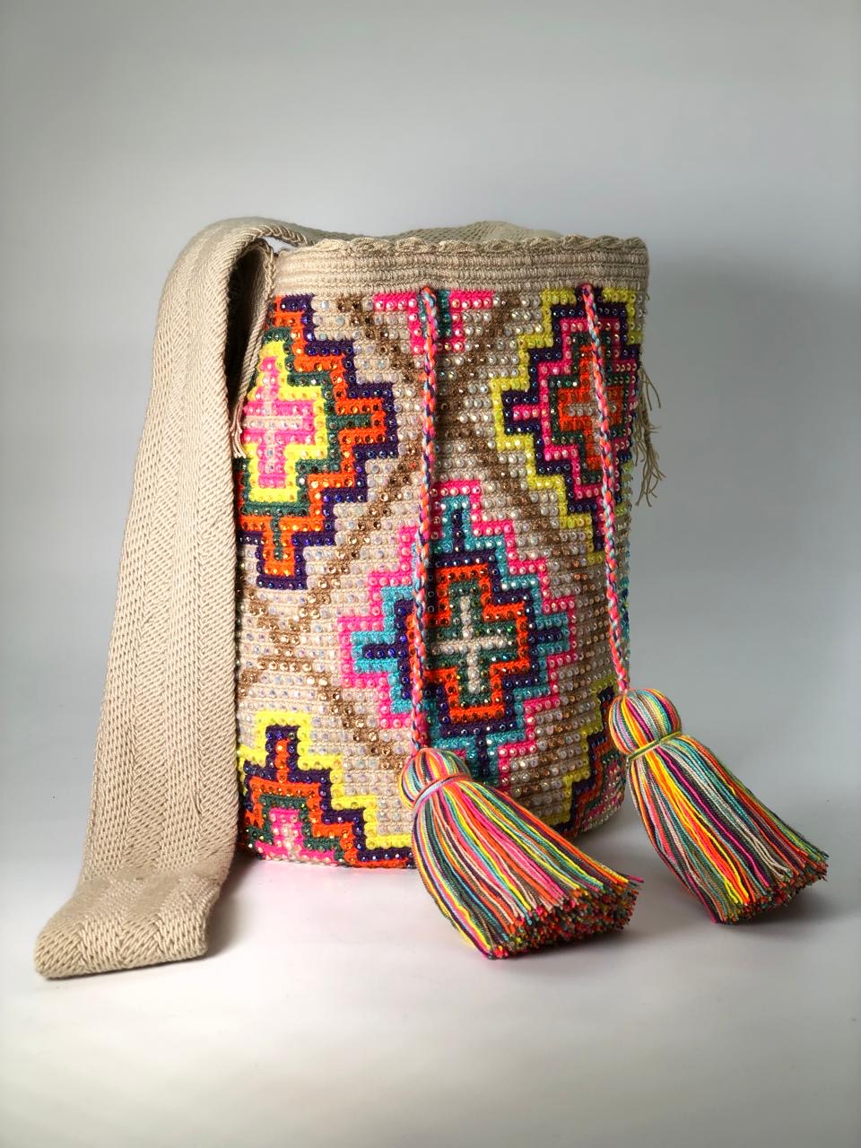 Wayuú Pedrería Grande Matizada 29 x 29