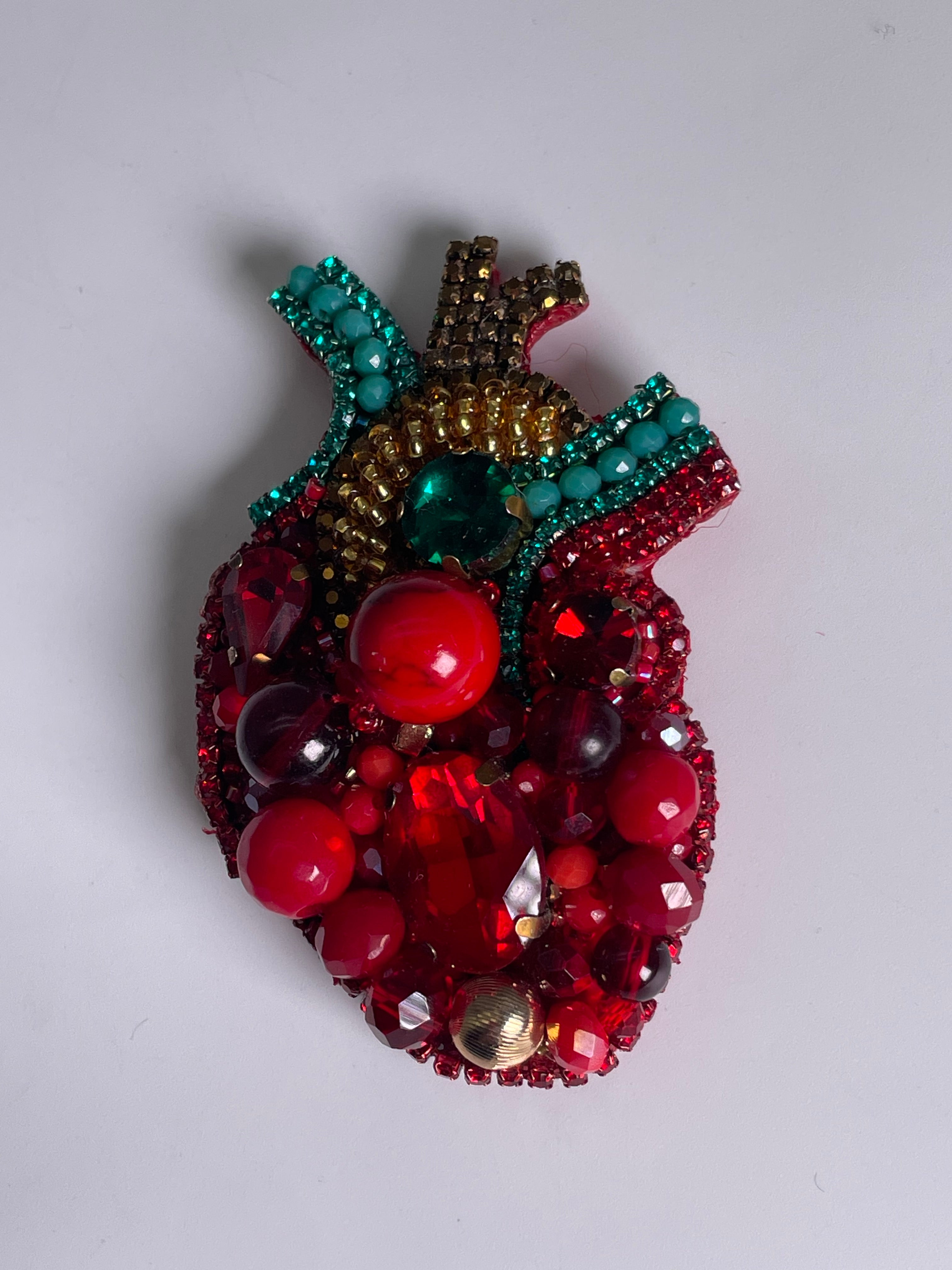 Prendedor Corazón Anatómico 7 Cm Alto