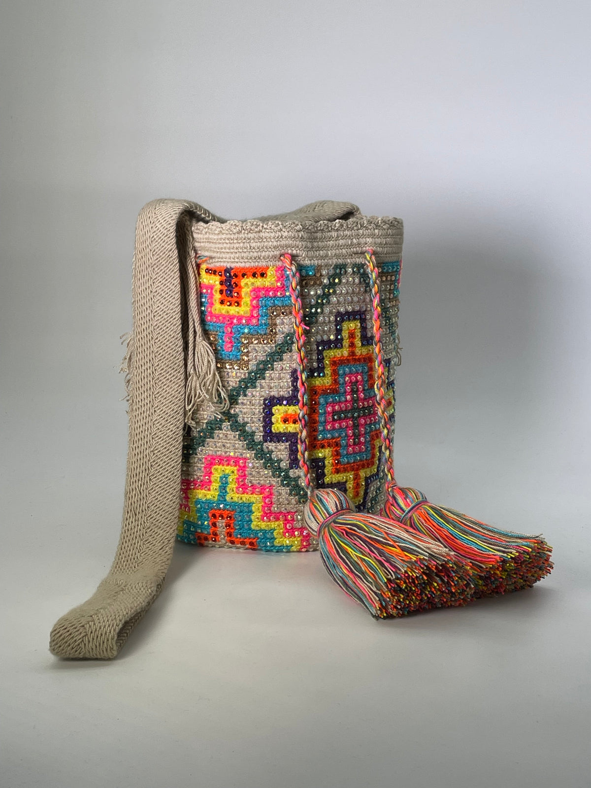 Wayuú Mediana Pedrería Matizada 22 x 21