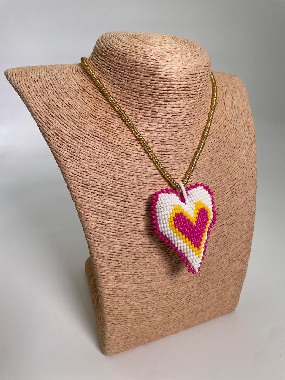 Collar Corazón Macondo Mostacilla