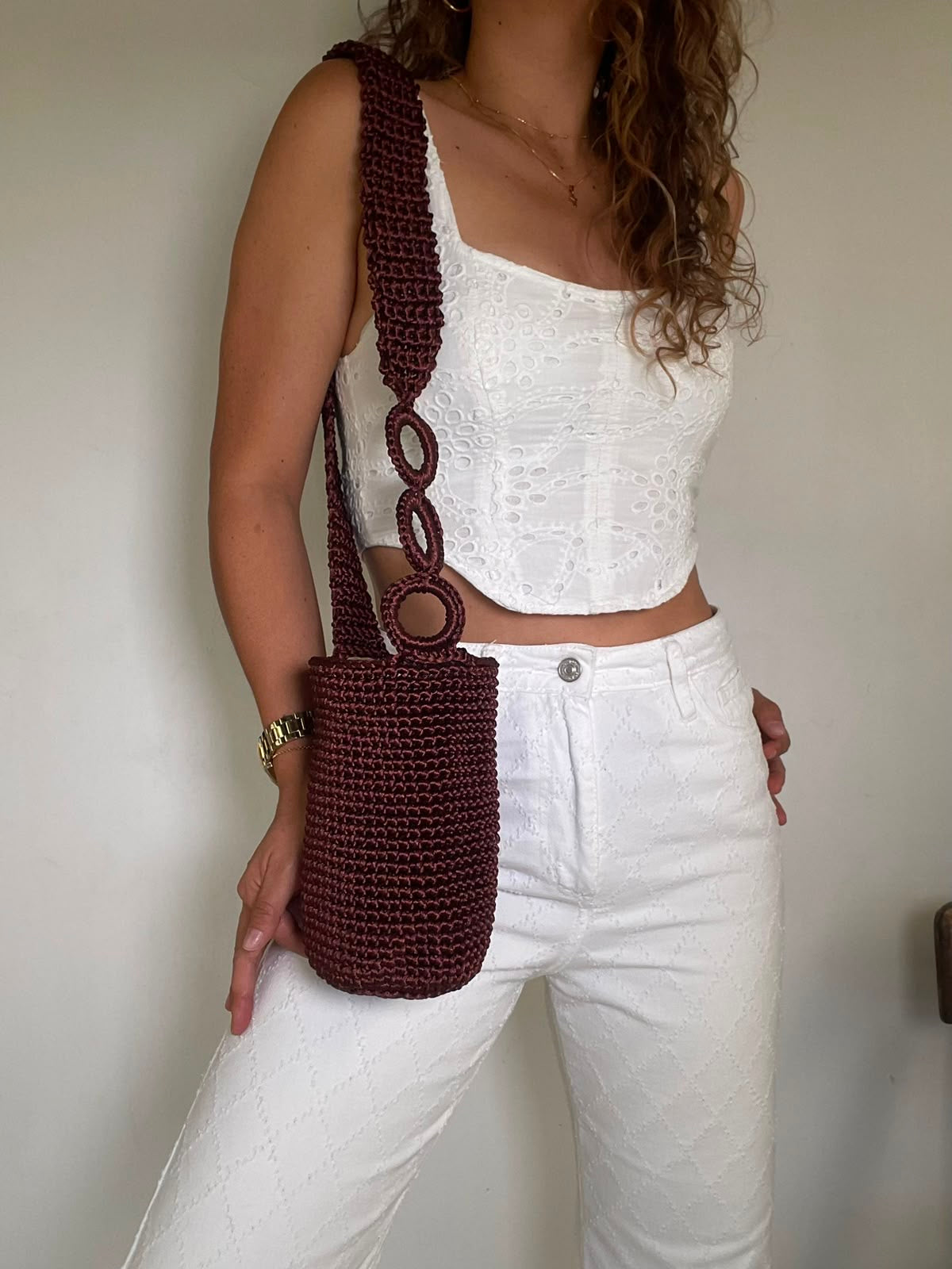 Silk Cord with Chain Loop 22 x 21