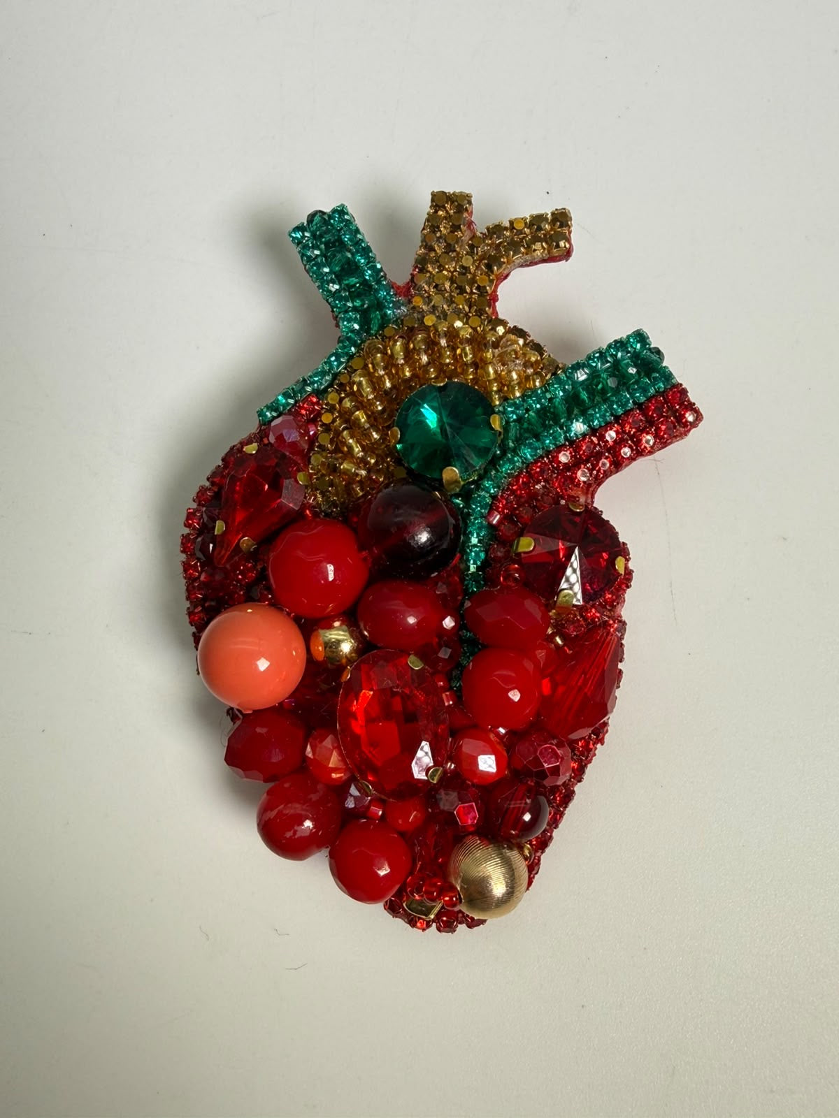 Prendedor Corazón Anatómico 7 Cm Alto
