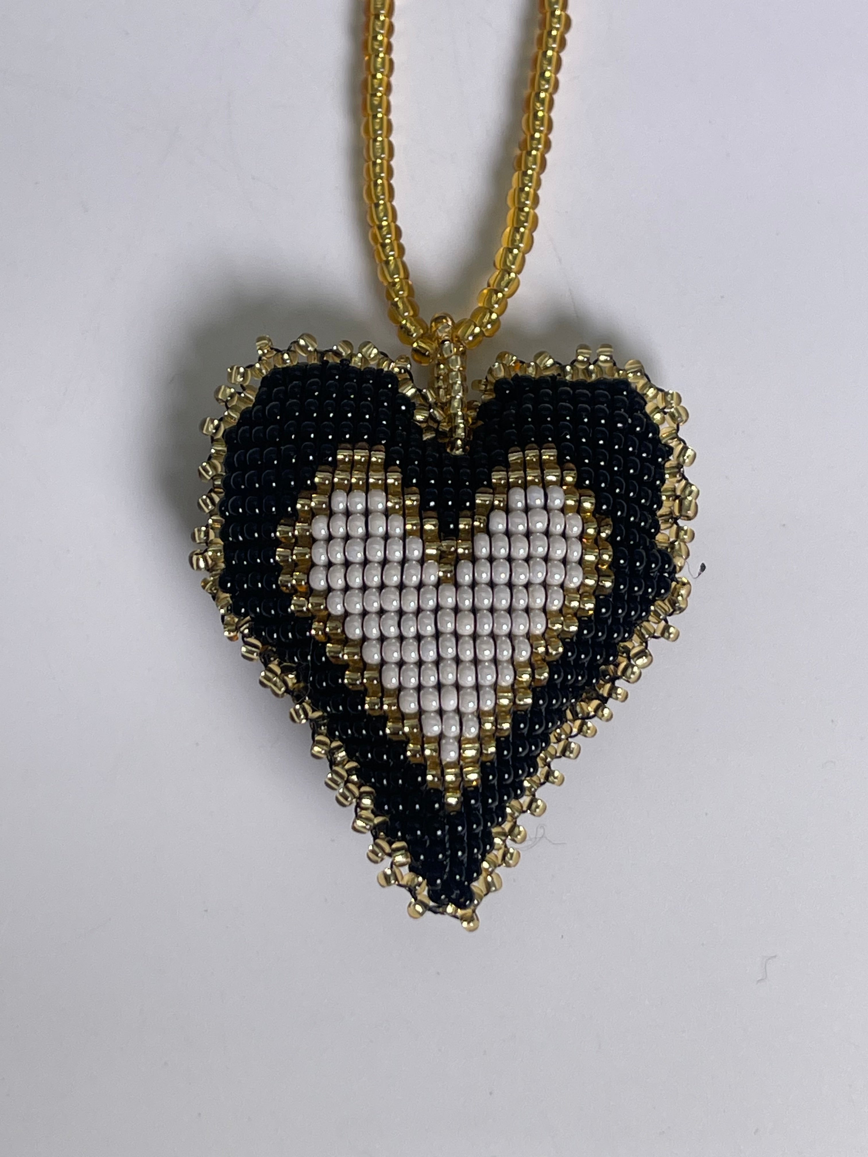 Collar Corazón Mostacilla