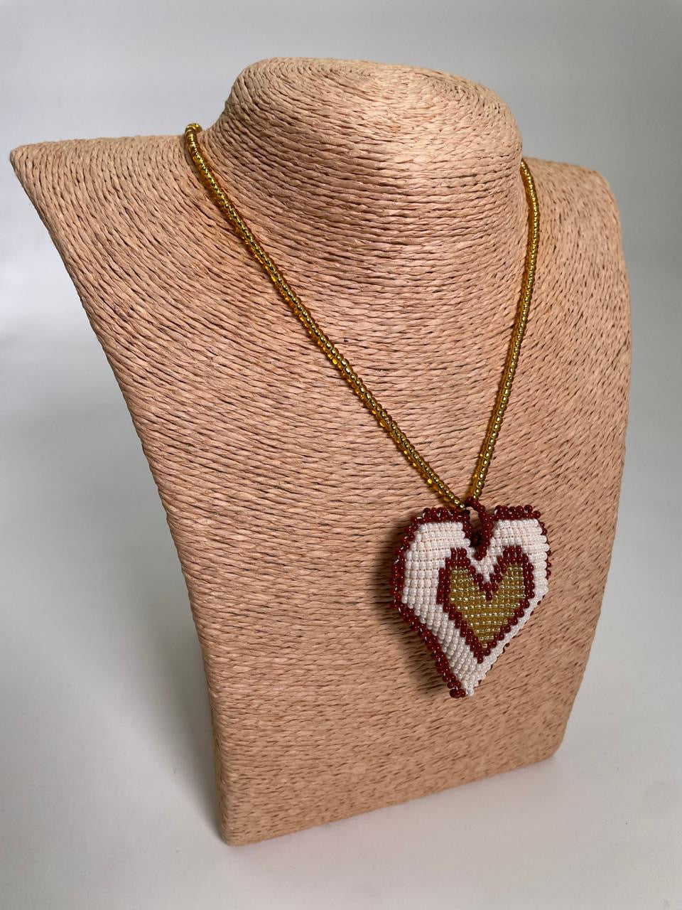 Collar Corazón Macondo Mostacilla